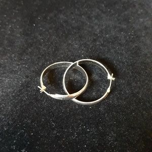 Silver Tone Hoop Earrings